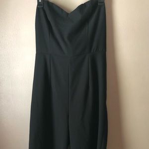 Black Strapless Wide Leg Jumpsuit Small S